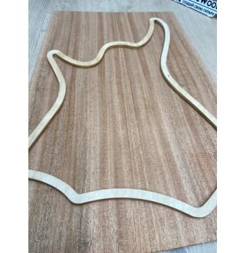 Махагон Африканский (Кая) заготовка на топ для тревел-гитары Радиал ААА 9х150-128х425 мм, 2 шт, книжкой-5