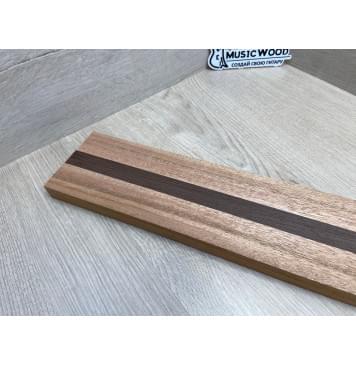 Махагон/Венге заготовка для переклееного грифа безголовой гитары Радиал ААА 21х(35-21-35)х600 мм (из 3х частей)-9