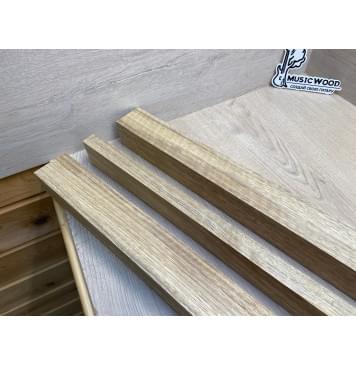 Корина Белая (Лимба-Офрам) Волнистая заготовка сквозного грифа электрогитары Радиал АА Волна АА 50х(51-22-51)х1080 мм (из 3х частей)-3