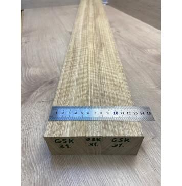 Корина Белая (Лимба-Офрам) Волнистая заготовка сквозного грифа Радиал АА Волна АА 50х(54-22-54)х1080 мм, из 3х частей, (УЦЕНКА - сучки)-17