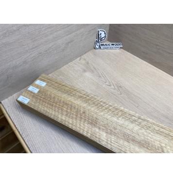 Корина Белая (Лимба-Офрам) Волнистая заготовка сквозного грифа Радиал АА Волна АА 50х(54-22-54)х1080 мм, из 3х частей, (УЦЕНКА - сучки)-13