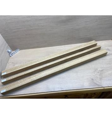 Корина Белая (Лимба-Офрам) Волнистая заготовка сквозного грифа Радиал АА Волна АА 50х(54-22-54)х1080 мм, из 3х частей, (УЦЕНКА - сучки)-9