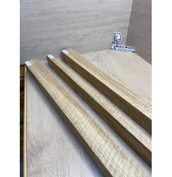 Корина Белая (Лимба-Офрам) Волнистая заготовка сквозного грифа Радиал АА Волна АА 50х(54-22-54)х1080 мм, из 3х частей, (УЦЕНКА - сучки)-14