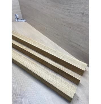 Корина Белая (Лимба-Офрам) Волнистая заготовка сквозного грифа Радиал АА Волна АА 50х(54-22-54)х1080 мм, из 3х частей, (УЦЕНКА - сучки)-16