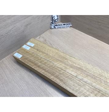 Корина Белая (Лимба-Офрам) Волнистая заготовка сквозного грифа Радиал АА Волна АА 50х(54-22-54)х1080 мм, из 3х частей-7