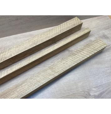 Корина Белая (Лимба-Офрам) Волнистая заготовка сквозного грифа Радиал АА Волна АА 50х(54-22-54)х1080 мм, из 3х частей-14