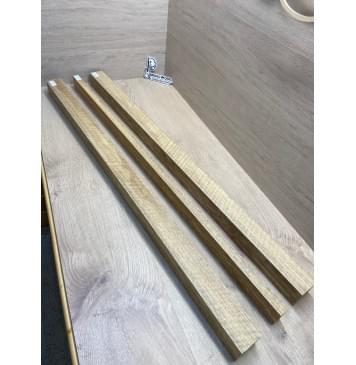 Корина Белая (Лимба-Офрам) Волнистая заготовка сквозного грифа Радиал АА Волна АА 50х(54-22-54)х1080 мм, из 3х частей-11