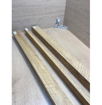 Корина Белая (Лимба-Офрам) Волнистая заготовка сквозного грифа Радиал АА Волна АА 50х(54-22-54)х1080 мм, из 3х частей-8