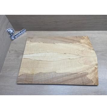 Клён Американский Spalted Волнистый заготовка на тор Смешанный АА Волна ААА 12х175х500-465 мм, 2 шт, книжкой (УЦЕНКА - гнилостные поражения древесины, под стабилизацию или работу с порозаполнителями)-7