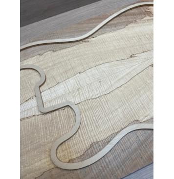 Клён Американский Spalted Волнистый заготовка на тор Смешанный АА Волна ААА 12х175х500-465 мм, 2 шт, книжкой (УЦЕНКА - гнилостные поражения древесины, под стабилизацию или работу с порозаполнителями)-9