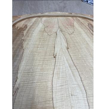 Клён Американский Spalted Волнистый заготовка на тор Смешанный АА Волна ААА 12х175х500-465 мм, 2 шт, книжкой (УЦЕНКА - гнилостные поражения древесины, под стабилизацию или работу с порозаполнителями)-3