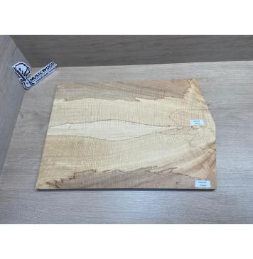 Клён Американский Spalted Волнистый заготовка на тор Смешанный АА Волна ААА 12х175х500-465 мм, 2 шт, книжкой (УЦЕНКА - гнилостные поражения древесины, под стабилизацию или работу с порозаполнителями)-6