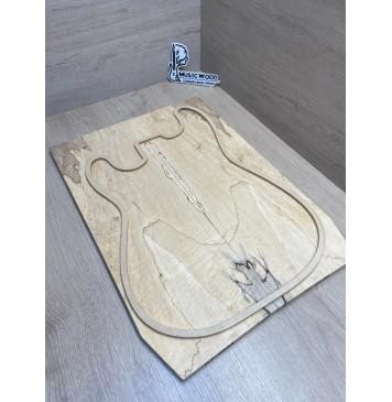 Клён Американский Spalted Волнистый заготовка на тор Смешанный АА Волна АА 10х180х505 мм, 2 шт, книжкой (УЦЕНКА - гнилостные поражения древесины, под стабилизацию или работу с порозаполнителями)-0