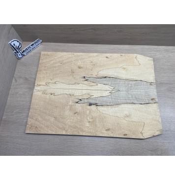 Клён Американский Spalted Волнистый заготовка на тор Смешанный ААА Волна АА 10х179х505 мм, 2 шт, книжкой (УЦЕНКА - гнилостные поражения древесины, под стабилизацию или работу с порозаполнителями)-8
