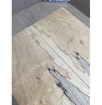 Клён Американский Spalted Волнистый заготовка на тор Смешанный ААА Волна АА 10х179х505 мм, 2 шт, книжкой (УЦЕНКА - гнилостные поражения древесины, под стабилизацию или работу с порозаполнителями)-10