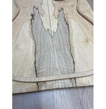 Клён Американский Spalted Волнистый заготовка на тор Смешанный ААА Волна АА 10х179х505 мм, 2 шт, книжкой (УЦЕНКА - гнилостные поражения древесины, под стабилизацию или работу с порозаполнителями)-12