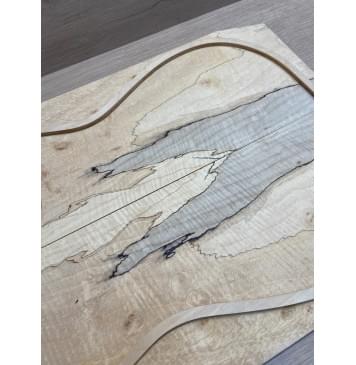 Клён Американский Spalted Волнистый заготовка на тор Смешанный ААА Волна АА 10х179х505 мм, 2 шт, книжкой (УЦЕНКА - гнилостные поражения древесины, под стабилизацию или работу с порозаполнителями)-2