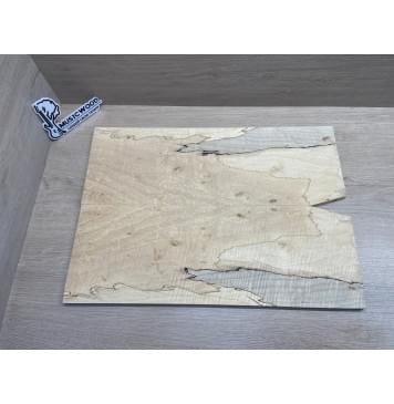 Клён Американский Spalted Волнистый заготовка на тор Смешанный ААА Волна АА 10х179х505 мм, 2 шт, книжкой (УЦЕНКА - гнилостные поражения древесины, под стабилизацию или работу с порозаполнителями)-3