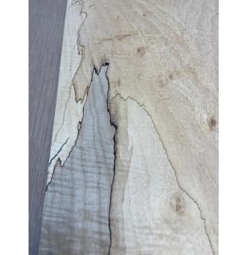 Клён Американский Spalted Волнистый заготовка на тор Смешанный ААА Волна АА 10х179х505 мм, 2 шт, книжкой (УЦЕНКА - гнилостные поражения древесины, под стабилизацию или работу с порозаполнителями)-6