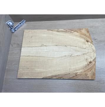 Клён Американский Spalted Волнистый заготовка на тор Смешанный АА Волна ААА 12х175х500-465 мм, 2 шт, книжкой (УЦЕНКА - гнилостные поражения древесины, под стабилизацию или работу с порозаполнителями)-8