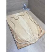 Клён Американский Spalted Волнистый заготовка на тор Смешанный АА Волна ААА 12х175х500-465 мм, 2 шт, книжкой (УЦЕНКА - гнилостные поражения древесины, под стабилизацию или работу с порозаполнителями)