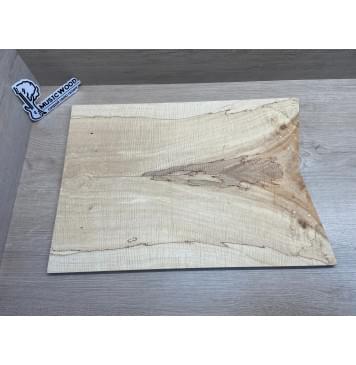 Клён Американский Spalted Волнистый заготовка на тор Смешанный АА Волна ААА 12х175х500-465 мм, 2 шт, книжкой (УЦЕНКА - гнилостные поражения древесины, под стабилизацию или работу с порозаполнителями)-4