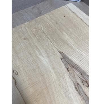 Клён Американский Spalted Волнистый заготовка на тор Смешанный АА Волна ААА 12х175х500-465 мм, 2 шт, книжкой (УЦЕНКА - гнилостные поражения древесины, под стабилизацию или работу с порозаполнителями)-6