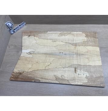 Клён Американский Spalted Волнистый заготовка на тор Смешанный АА Волна ААА 10х178х535-500 мм, 2 шт, книжкой (УЦЕНКА - гнилостные поражения древесины, под стабилизацию или работу с порозаполнителями)-7