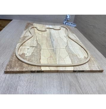 Клён Американский Spalted Волнистый заготовка на тор Смешанный АА Волна ААА 10х178х535-500 мм, 2 шт, книжкой (УЦЕНКА - гнилостные поражения древесины, под стабилизацию или работу с порозаполнителями)-14