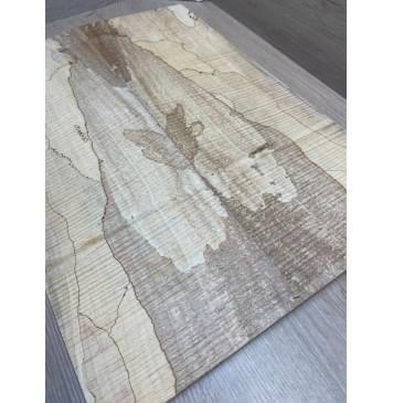 Клён Американский Spalted Волнистый заготовка на тор Смешанный АА Волна ААА 10х178х535-500 мм, 2 шт, книжкой (УЦЕНКА - гнилостные поражения древесины, под стабилизацию или работу с порозаполнителями)-19