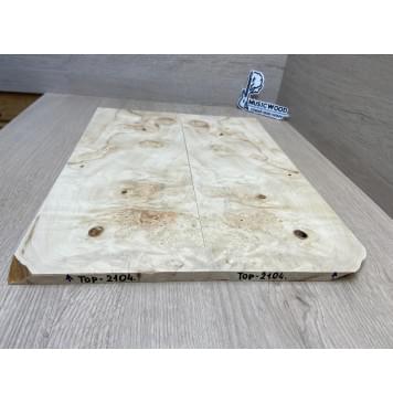 Клён Американский Каповый заготовка на топ Смешанный АА Кап ААА 10х170х465 мм - 2 шт. (книжкой)-2