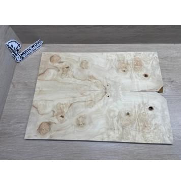 Клён Американский Каповый заготовка на топ Смешанный АА Кап ААА 10х170х465 мм - 2 шт. (книжкой)-0