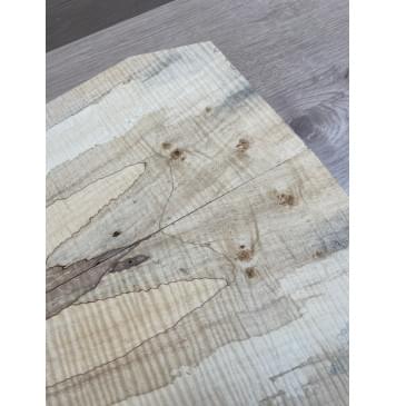 Клён Американский Spalted Волнистый заготовка на тор Тревел гитары Смешанный АА Волна ААА 10х162-140-115х420-405 мм, 2 шт, книжкой (УЦЕНКА - гнилостные поражения древесины, под стабилизацию или работу с порозаполнителями)-6