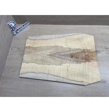 Клён Американский Spalted Волнистый заготовка на тор Тревел гитары Смешанный АА Волна ААА 11х160-137-130х430 мм, 2 шт, книжкой (УЦЕНКА - гнилостные поражения древесины, под стабилизацию или работу с порозаполнителями)-5