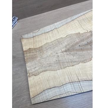 Клён Американский Spalted Волнистый заготовка на тор Тревел гитары Смешанный АА Волна ААА 11х160-137-130х430 мм, 2 шт, книжкой (УЦЕНКА - гнилостные поражения древесины, под стабилизацию или работу с порозаполнителями)-7