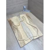 Клён Американский Spalted Волнистый заготовка на тор Тревел гитары Смешанный АА Волна ААА 11х160-137-130х430 мм, 2 шт, книжкой (УЦЕНКА - гнилостные поражения древесины, под стабилизацию или работу с порозаполнителями)
