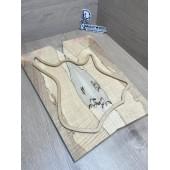 Клён Американский Spalted Волнистый заготовка на тор Тревел гитары Смешанный АА Волна ААА 11х160-137-130х430 мм, 2 шт, книжкой (УЦЕНКА - гнилостные поражения древесины, под стабилизацию или работу с порозаполнителями)