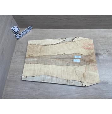 Клён Американский Spalted Волнистый заготовка на тор Тревел гитары Смешанный АА Волна ААА 11х160-137-130х430 мм, 2 шт, книжкой (УЦЕНКА - гнилостные поражения древесины, под стабилизацию или работу с порозаполнителями)-6