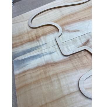 Клён Американский Ashleaf заготовка на топ Смешанный ААА 14х187-157х570 мм 2 шт, книжкой-1