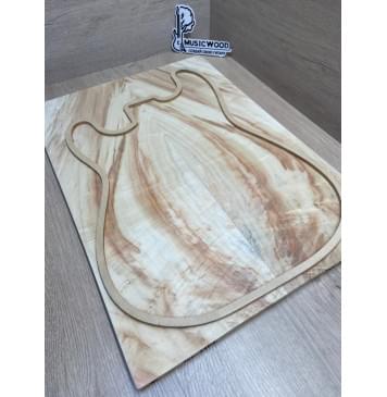 Клён Американский Ashleaf заготовка на топ Смешанный АА Волна АА 10х180х515 мм 2 шт, книжкой-0