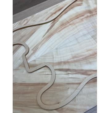 Клён Американский Ashleaf заготовка на топ Смешанный АА Волна АА 10х180х515 мм 2 шт, книжкой-7