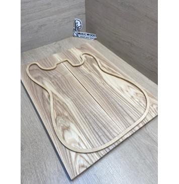 Ясень Белый Оливковый Волнистый заготовка на топ Смешанный АА Волна А 14х182х490 мм, 2 шт., книжкой-8