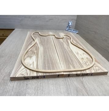 Ясень Белый Оливковый Волнистый заготовка на топ Смешанный АА Волна А 14х182х490 мм, 2 шт., книжкой-9