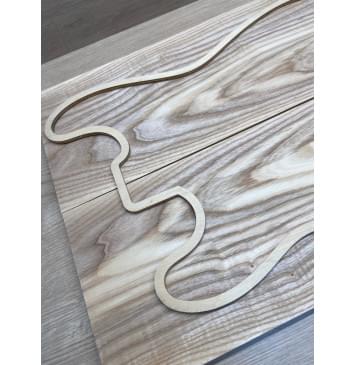 Ясень Белый Оливковый Волнистый заготовка на топ Смешанный АА Волна А 14х182х490 мм, 2 шт., книжкой-4