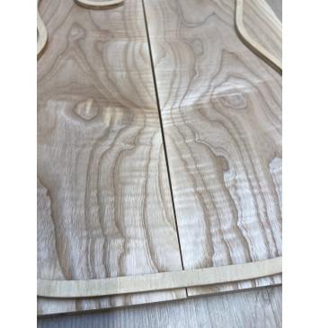 Ясень Былый Волнистый заготовка на топ Тангент ААА Волна А 15х180х480 мм, 2 шт, книжкой-1