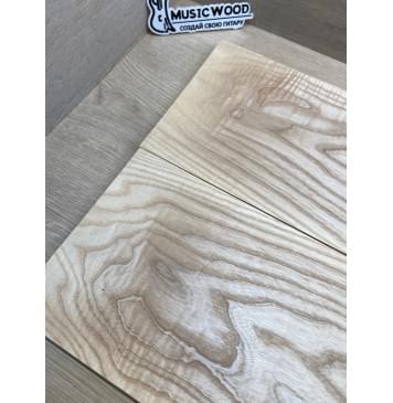 Ясень Былый Волнистый заготовка на топ Тангент ААА Волна А 15х180х480 мм, 2 шт, книжкой-5