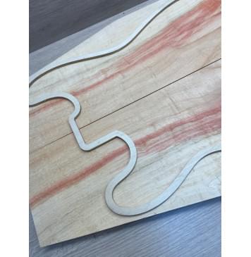 Клён Американский Ashleaf заготовка на топ Смешанный АAА 22х180-130х520 мм 2 шт, книжкой-5