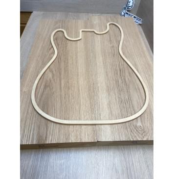 Ясень Дальневосточный Лёгкий заготовка корпуса Тангент А 47х217х575-535 мм, 532 кг/м3, 2 шт (уценка - сучки)-1