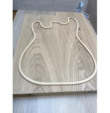 Ясень Дальневосточный Лёгкий заготовка корпуса Тангент А 45х215х575-525 мм, 543 кг/м3, 2 шт (уценка - трещины)-2