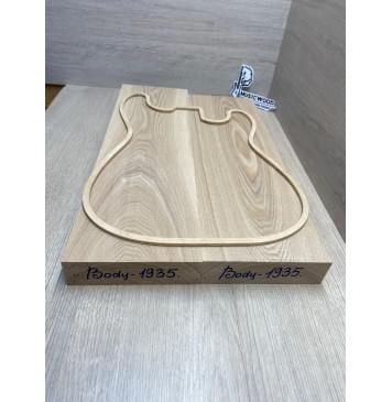 Ясень Дальневосточный Лёгкий заготовка корпуса Тангент АА 46х165х550-515 мм, 589 кг/м3, 2 шт-1